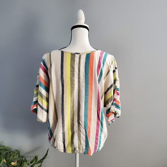 Time & Tru Short Sleeve Linen Cotton Blend Top Bundle M - Picture 9 of 14